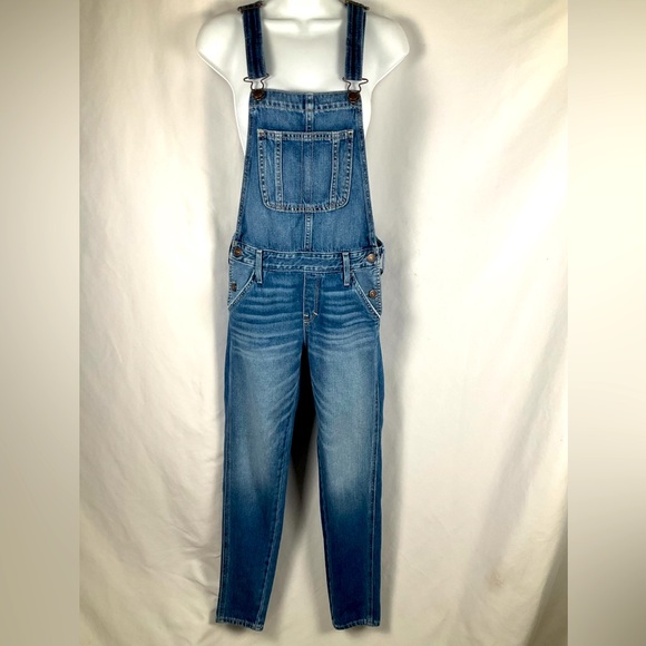 Abercrombie & Fitch Women’s Size XS Denim Overalls Tapered Leg - Picture 1 of 14